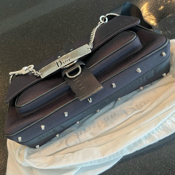 CHRISTIAN DIOR BY JOHN GALLIANO SS 2003 BLACK JERSEY HARDCORE BAG - Picture 3 of 11